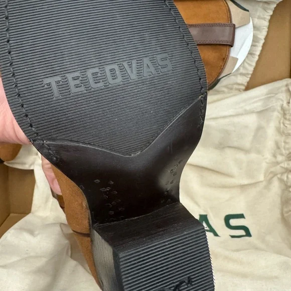 Tecovas Cassie Brown Suede Cowboy Boots - Picture 4 of 4